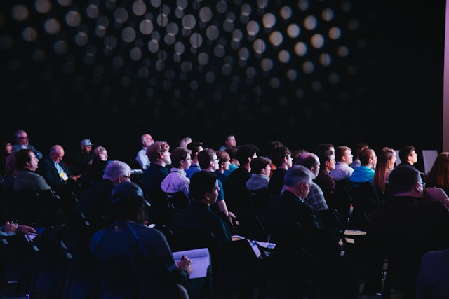 Crowd of people in a coference