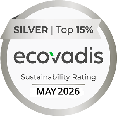 Ecovadis Silver Top 15%, Sustainability rating, May 2026